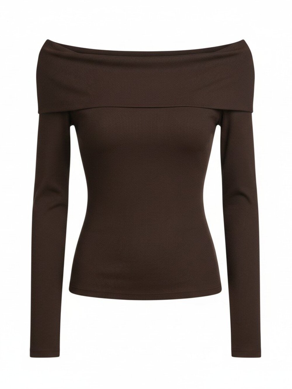 H&M Brown Off-The-Shoulder Top - Size Medium